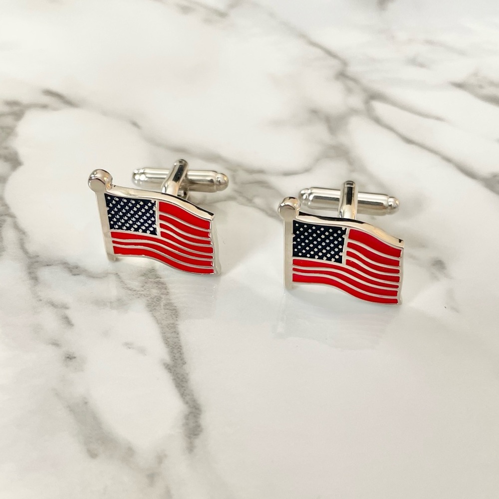 New American Flag men’s cufflinks pair